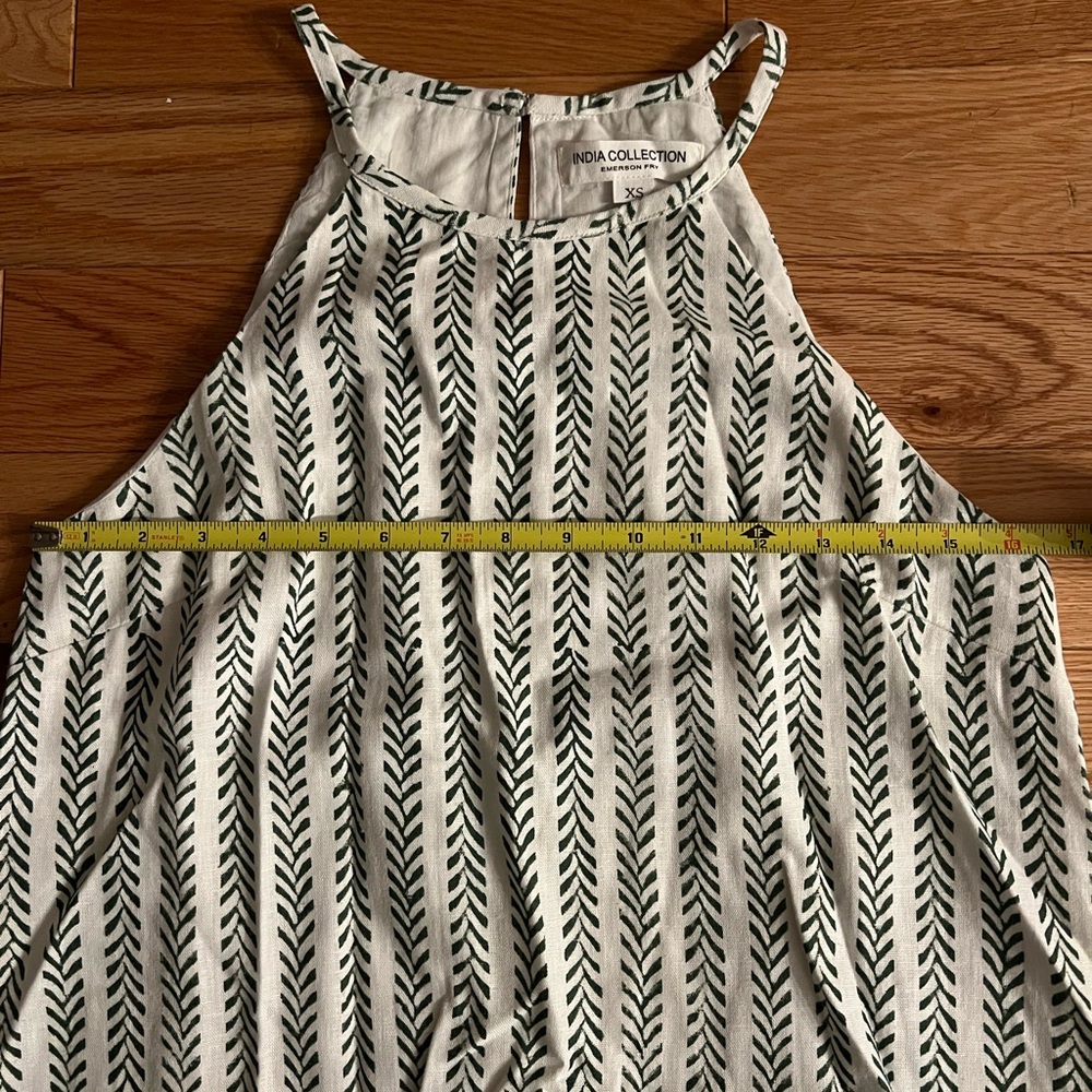 Emerson Fry HIGH NECK SHORT DRESS -
CLIMBING VINES LINEN NEW - Picture 13 of 14